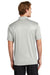 Sport-Tek ST725 Mens Moisture Wicking Re-Compete Short Sleeve Polo Shirt Silver Grey Model Back