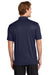 Sport-Tek ST725 Mens Moisture Wicking Re-Compete Short Sleeve Polo Shirt True Navy Blue Model Back