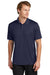 Sport-Tek ST725 Mens Moisture Wicking Re-Compete Short Sleeve Polo Shirt True Navy Blue Model Front