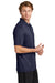 Sport-Tek ST725 Mens Moisture Wicking Re-Compete Short Sleeve Polo Shirt True Navy Blue Model Side