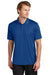 Sport-Tek ST725 Mens Moisture Wicking Re-Compete Short Sleeve Polo Shirt True Royal Blue Model Front