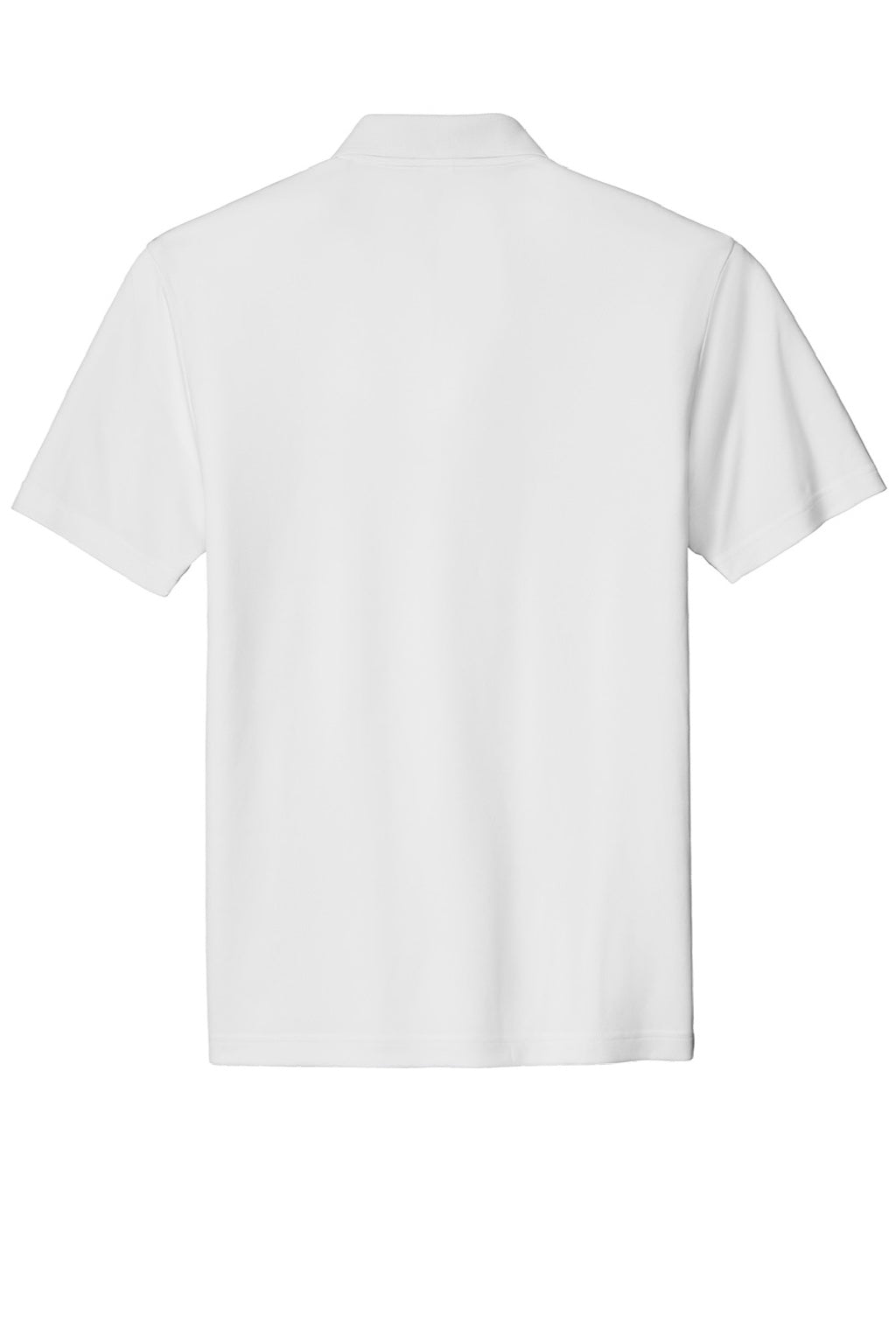 Sport-Tek ST725 Mens Moisture Wicking Re-Compete Short Sleeve Polo Shirt White Flat Back