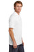 Sport-Tek ST725 Mens Moisture Wicking Re-Compete Short Sleeve Polo Shirt White Model Side