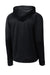Sport-Tek ST730 Mens Re-Compete Fleece Anti Static Hooded Sweatshirt Hoodie w/ Pouch Pocket Black Flat Back