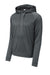 Sport-Tek ST730 Mens Re-Compete Fleece Anti Static Hooded Sweatshirt Hoodie w/ Pouch Pocket Iron Grey Flat Front