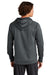 Sport-Tek ST730 Mens Re-Compete Fleece Anti Static Hooded Sweatshirt Hoodie w/ Pouch Pocket Iron Grey Model Back