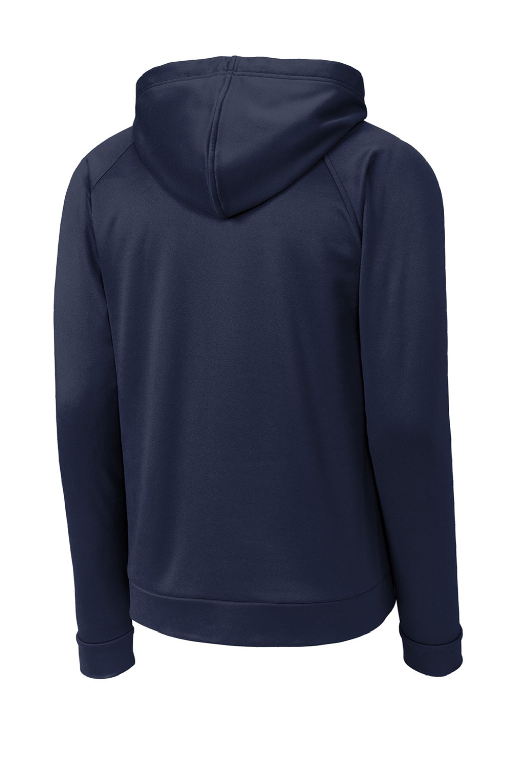 Sport-Tek ST730 Mens Re-Compete Fleece Anti Static Hooded Sweatshirt Hoodie w/ Pouch Pocket True Navy Blue Flat Back