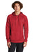 Sport-Tek ST730 Mens Re-Compete Fleece Anti Static Hooded Sweatshirt Hoodie w/ Pouch Pocket True Red  Model Front