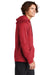 Sport-Tek ST730 Mens Re-Compete Fleece Anti Static Hooded Sweatshirt Hoodie w/ Pouch Pocket True Red  Model Side