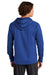 Sport-Tek ST730 Mens Re-Compete Fleece Anti Static Hooded Sweatshirt Hoodie w/ Pouch Pocket True Royal Blue Model Back