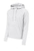 Sport-Tek ST730 Mens Re-Compete Fleece Anti Static Hooded Sweatshirt Hoodie w/ Pouch Pocket White Flat Front