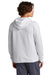 Sport-Tek ST730 Mens Re-Compete Fleece Anti Static Hooded Sweatshirt Hoodie w/ Pouch Pocket White Model Back