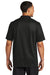 Sport-Tek ST740 Mens Moisture Wicking Micropique Short Sleeve Polo Shirt Black Model Back