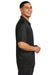 Sport-Tek ST740 Mens Moisture Wicking Micropique Short Sleeve Polo Shirt Black Model Side