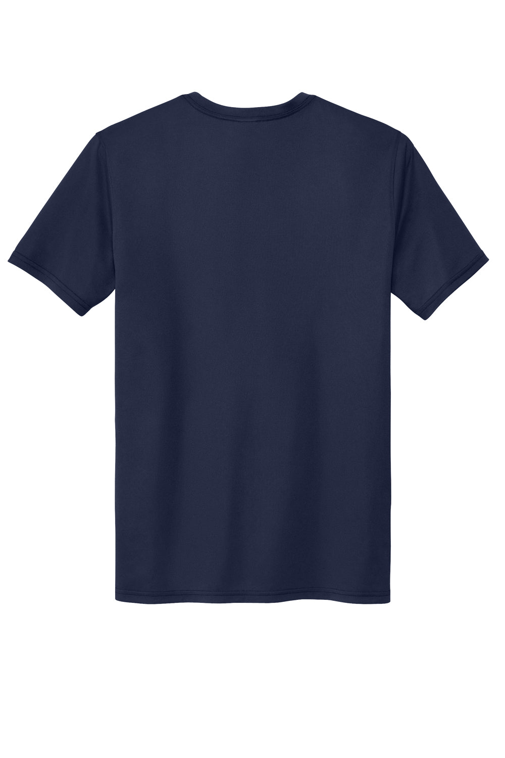 Sport-Tek ST760 Mens Echo Moisture Wicking Short Sleeve Crewneck T-Shirt True Navy Blue Flat Back