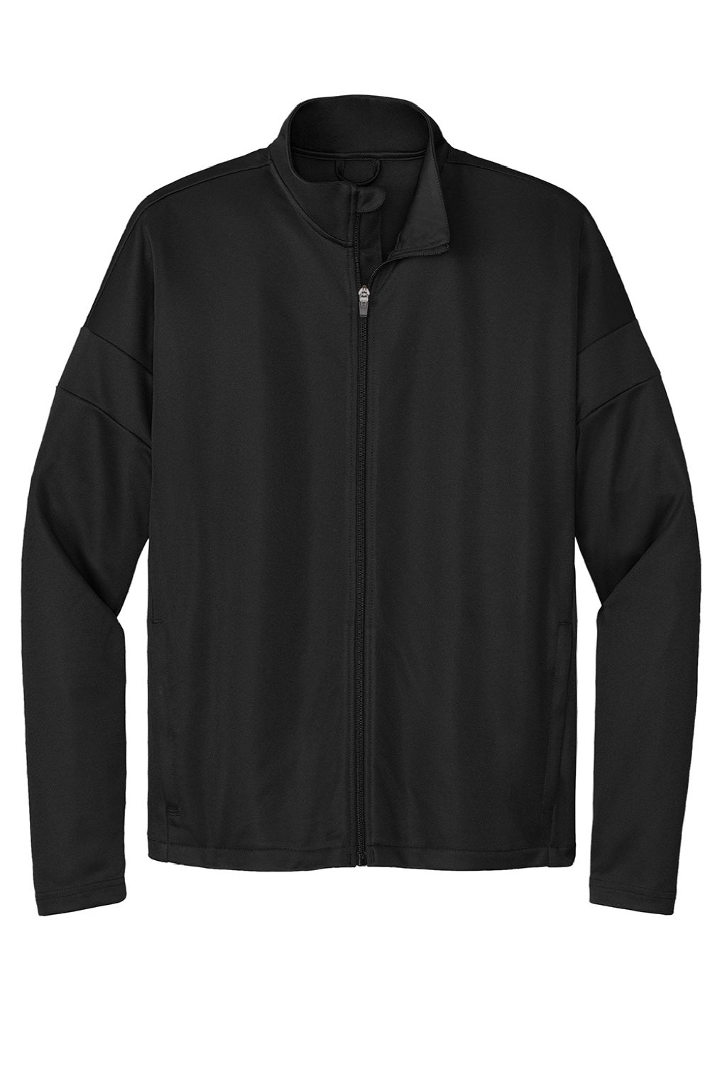 Sport-Tek ST800 Mens Moisture Wicking Travel Full Zip Jacket Black Flat Front