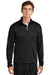 Sport-Tek ST800 Mens Moisture Wicking Travel Full Zip Jacket Black Model Front