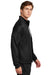 Sport-Tek ST800 Mens Moisture Wicking Travel Full Zip Jacket Black Model Side