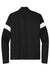 Sport-Tek ST800 Mens Moisture Wicking Travel Full Zip Jacket Black/White Flat Back