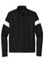 Sport-Tek ST800 Mens Moisture Wicking Travel Full Zip Jacket Black/White Flat Front