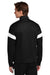 Sport-Tek ST800 Mens Moisture Wicking Travel Full Zip Jacket Black/White Model Back