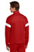 Sport-Tek ST800 Mens Moisture Wicking Travel Full Zip Jacket Deep Red/White Model Back