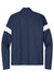 Sport-Tek ST800 Mens Moisture Wicking Travel Full Zip Jacket True Navy Blue/White Flat Back