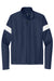 Sport-Tek ST800 Mens Moisture Wicking Travel Full Zip Jacket True Navy Blue/White Flat Front