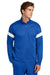 Sport-Tek ST800 Mens Moisture Wicking Travel Full Zip Jacket True Royal Blue/White Model Front