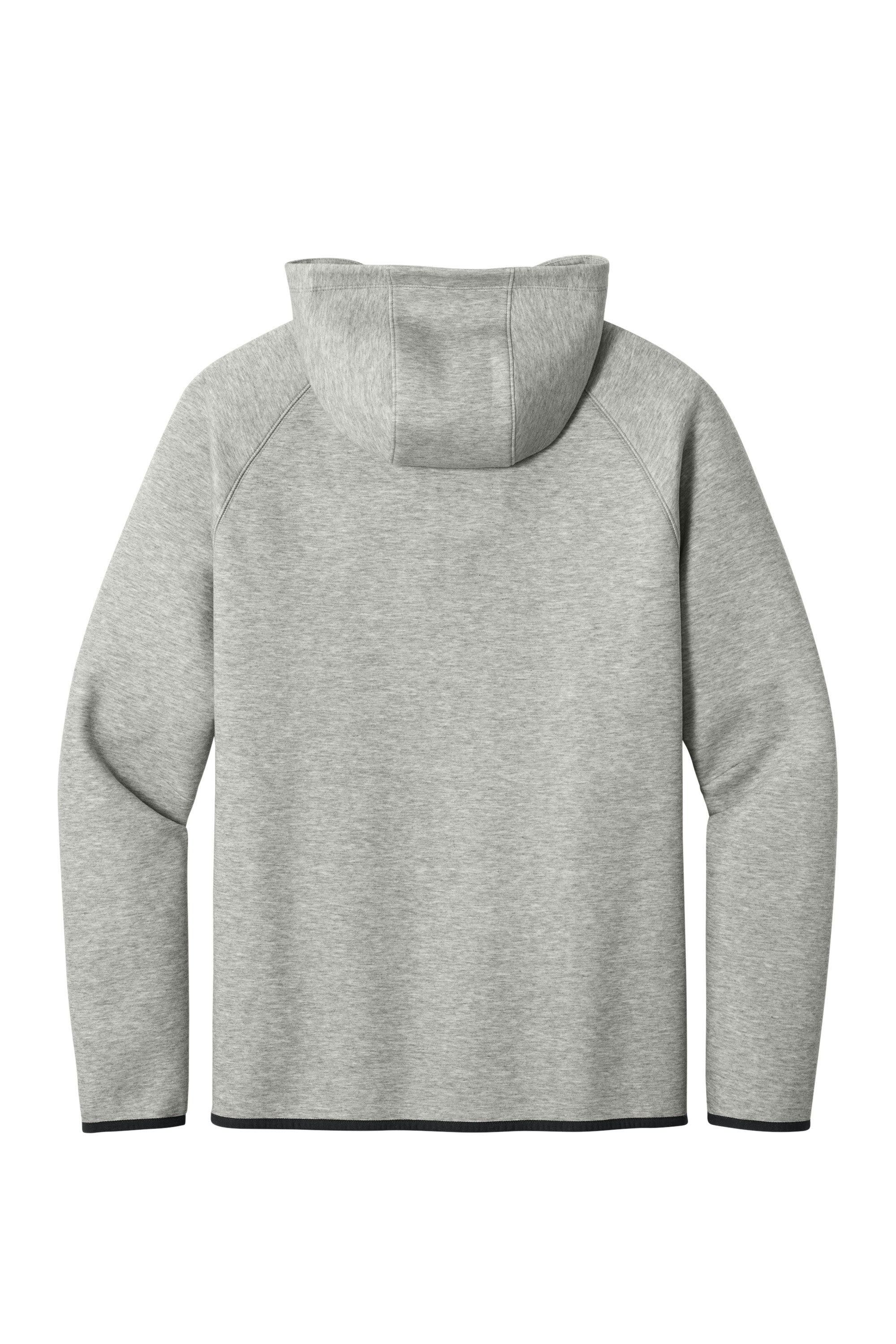 Sport-Tek ST840 Mens Phenom Full Zip Hooded Sweatshrt Hoodie w/ Pockets Heather Grey Flat Back