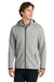 Sport-Tek ST840 Mens Phenom Full Zip Hooded Sweatshrt Hoodie w/ Pockets Heather Grey Model Front