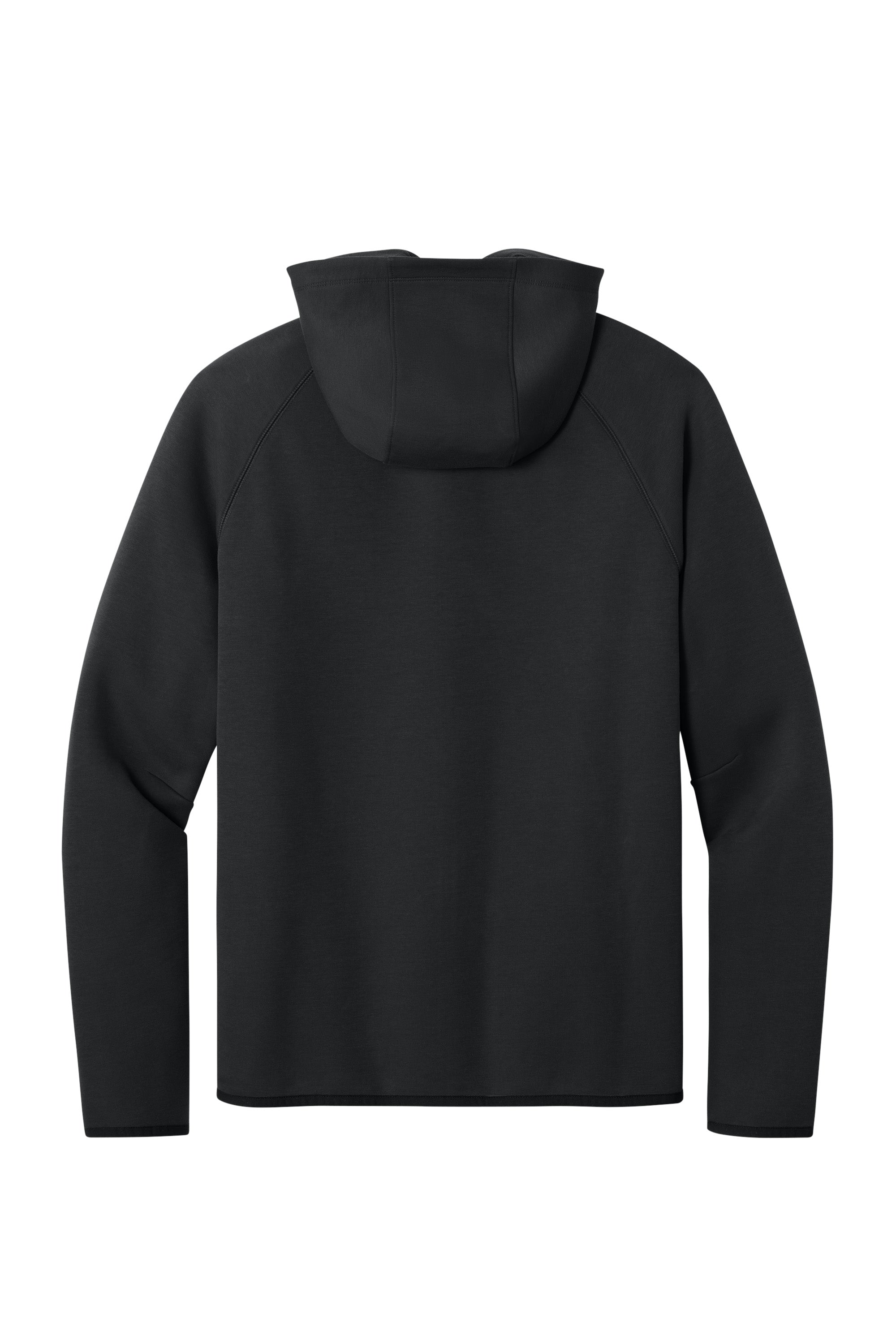 Sport-Tek ST840 Mens Phenom Full Zip Hooded Sweatshrt Hoodie w/ Pockets Black Flat Back