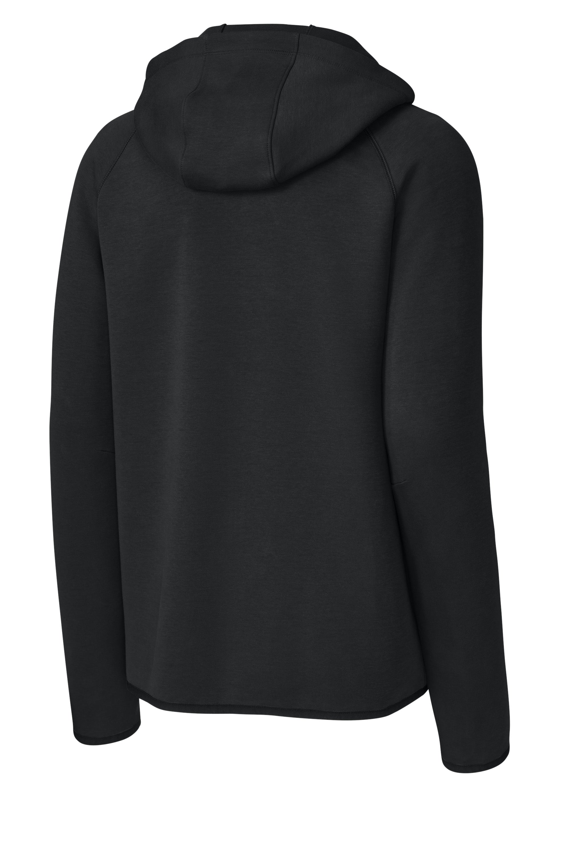 Sport-Tek ST840 Mens Phenom Full Zip Hooded Sweatshrt Hoodie w/ Pockets Black Forn Back
