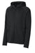 Sport-Tek ST840 Mens Phenom Full Zip Hooded Sweatshrt Hoodie w/ Pockets Black Form Front