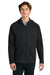 Sport-Tek ST840 Mens Phenom Full Zip Hooded Sweatshrt Hoodie w/ Pockets Black Model Front