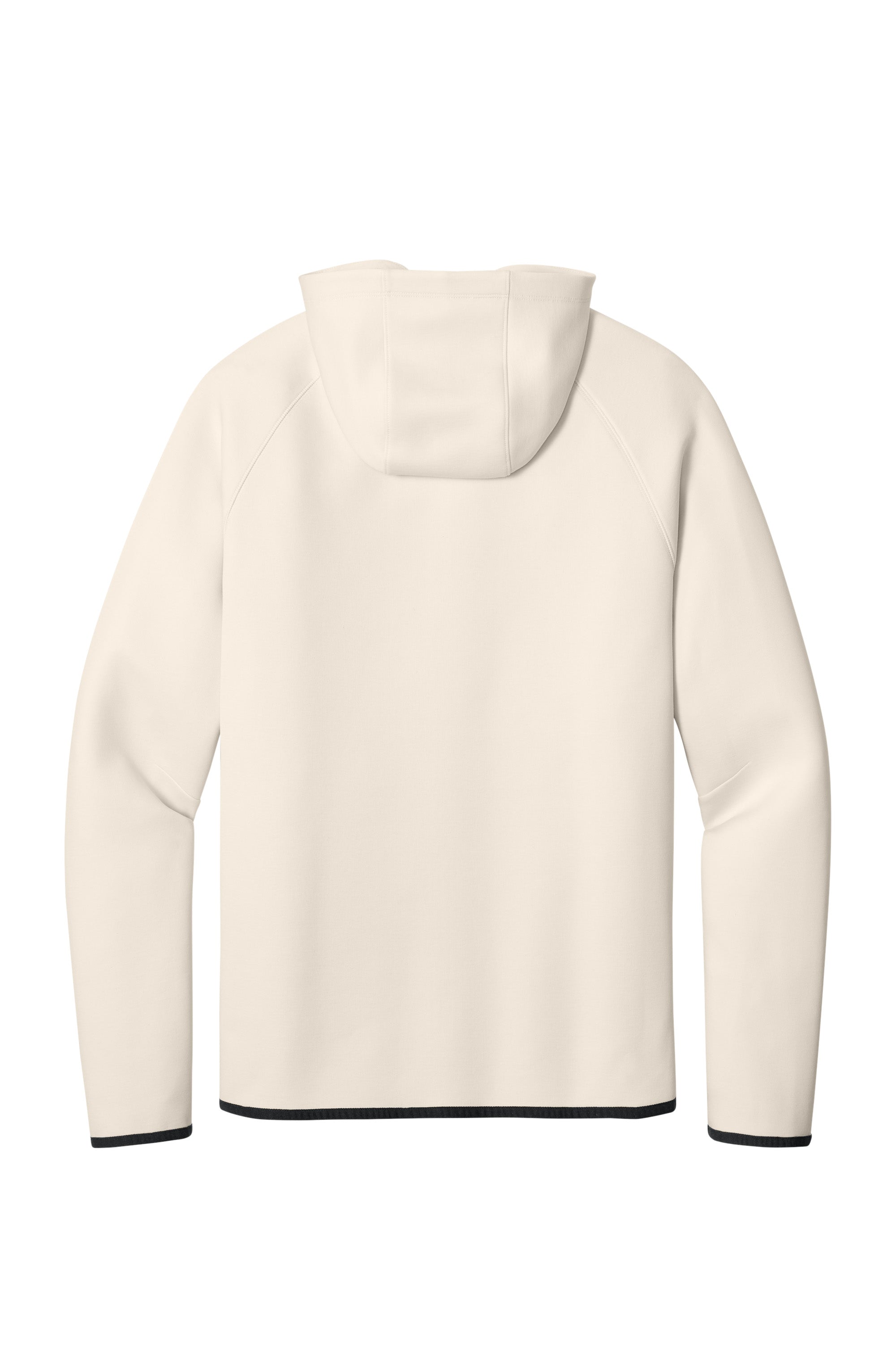 Sport-Tek ST840 Mens Phenom Full Zip Hooded Sweatshrt Hoodie w/ Pockets Ecru Flat Back
