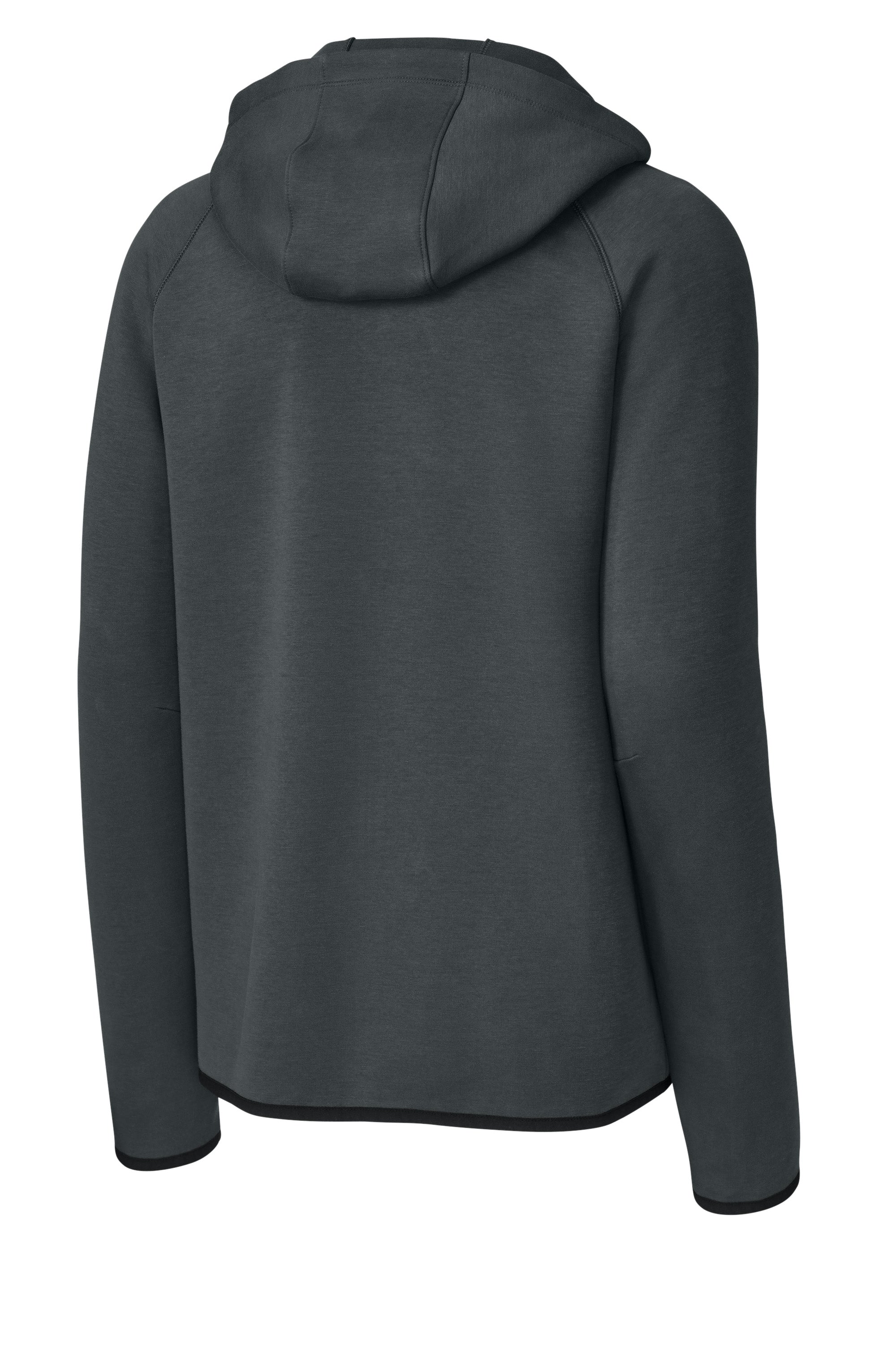 Sport-Tek ST840 Mens Phenom Full Zip Hooded Sweatshrt Hoodie w/ Pockets Iron Grey Forn Back