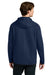 Sport-Tek ST840 Mens Phenom Full Zip Hooded Sweatshrt Hoodie w/ Pockets True Navy Blue Model Back