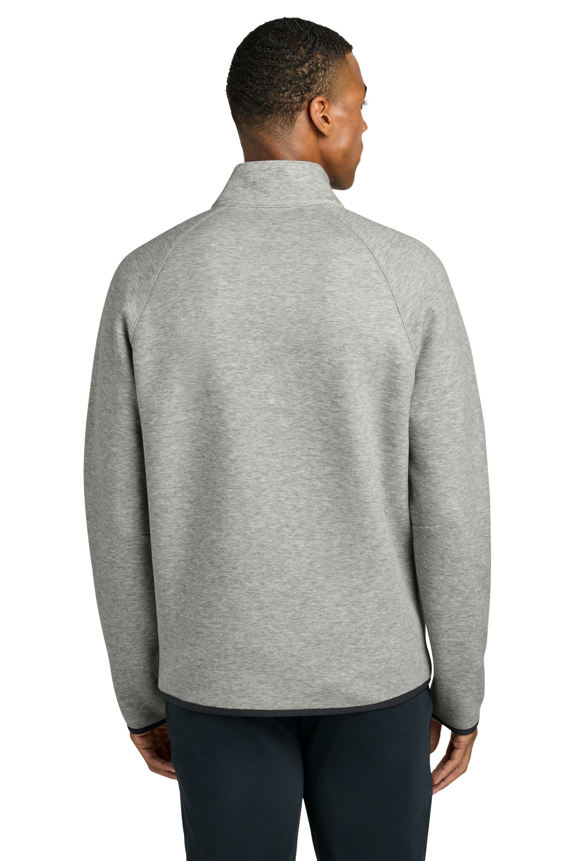 Sport-Tek ST841 Mens Phenom 1/4 Zip Sweatshirt w/ Pockets Heather Grey Model Back