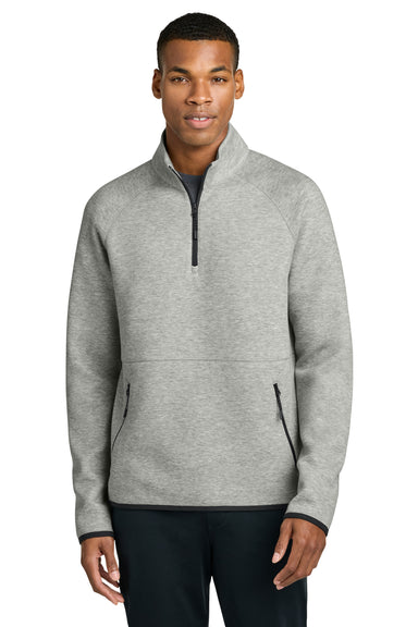 Sport-Tek ST841 Mens Phenom 1/4 Zip Sweatshirt w/ Pockets Heather Grey Model Front