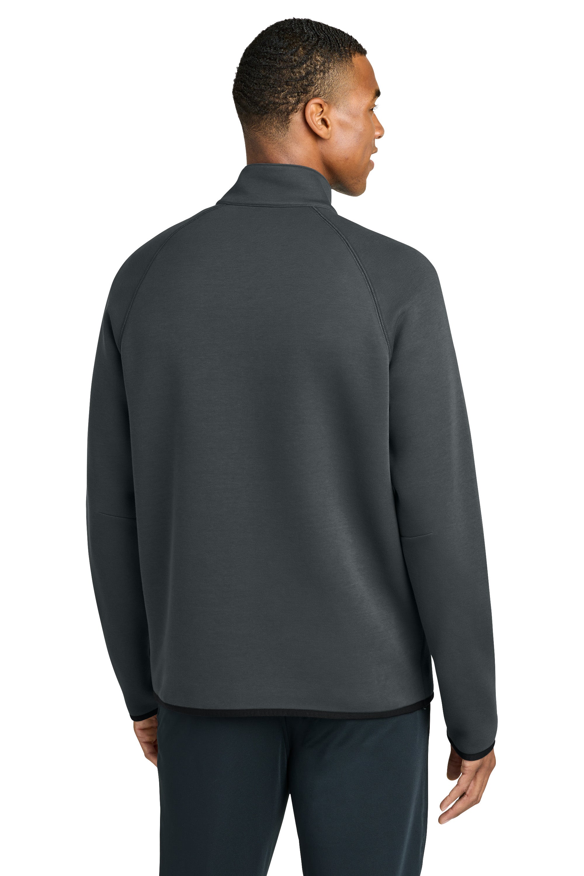 Sport-Tek ST841 Mens Phenom 1/4 Zip Sweatshirt w/ Pockets Iron Grey Model Back
