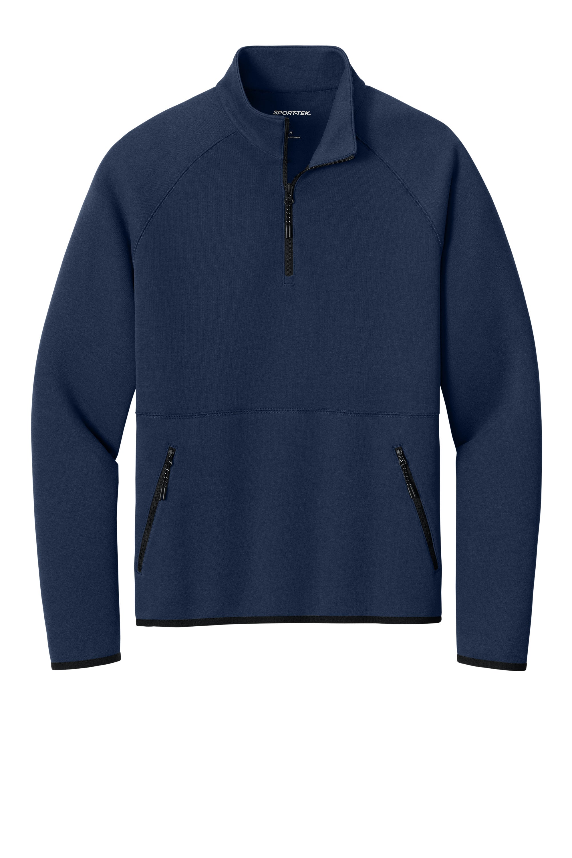 Sport-Tek ST841 Mens Phenom 1/4 Zip Sweatshirt w/ Pockets True Navy Blue Flat Front