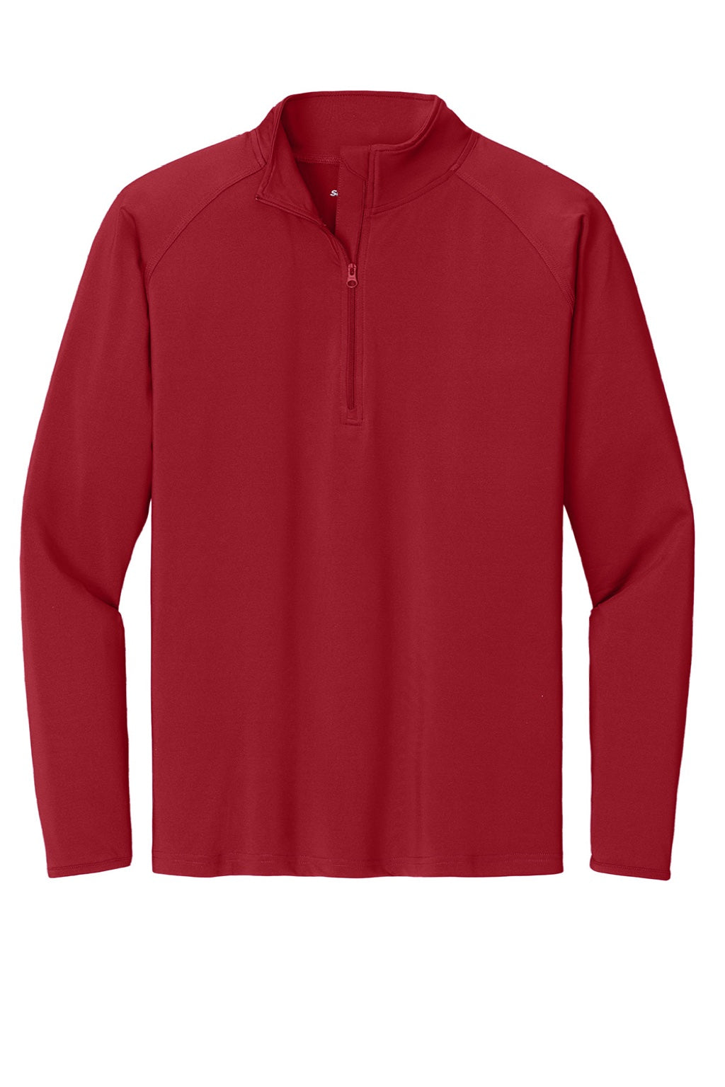 Sport-Tek ST850/TST850 Mens Sport-Wick Moisture Wicking 1/4 Zip Sweatshirt Deep Red Flat Front