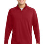 Sport-Tek Mens Sport-Wick Moisture Wicking 1/4 Zip Sweatshirt - Deep Red - NEW