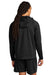 Sport-Tek ST856 Mens Sport-Wick Moisture Wicking 1/4 Zip Hooded Sweatshirt Hoodie w/ Pouch Pocket Black Model Back