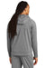 Sport-Tek ST856 Mens Sport-Wick Moisture Wicking 1/4 Zip Hooded Sweatshirt Hoodie w/ Pouch Pocket Heather Charcoal Grey Model Back