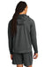 Sport-Tek ST856 Mens Sport-Wick Moisture Wicking 1/4 Zip Hooded Sweatshirt Hoodie w/ Pouch Pocket Charcoal Grey Model Back