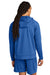 Sport-Tek ST856 Mens Sport-Wick Moisture Wicking 1/4 Zip Hooded Sweatshirt Hoodie w/ Pouch Pocket True Royal Blue Model Back