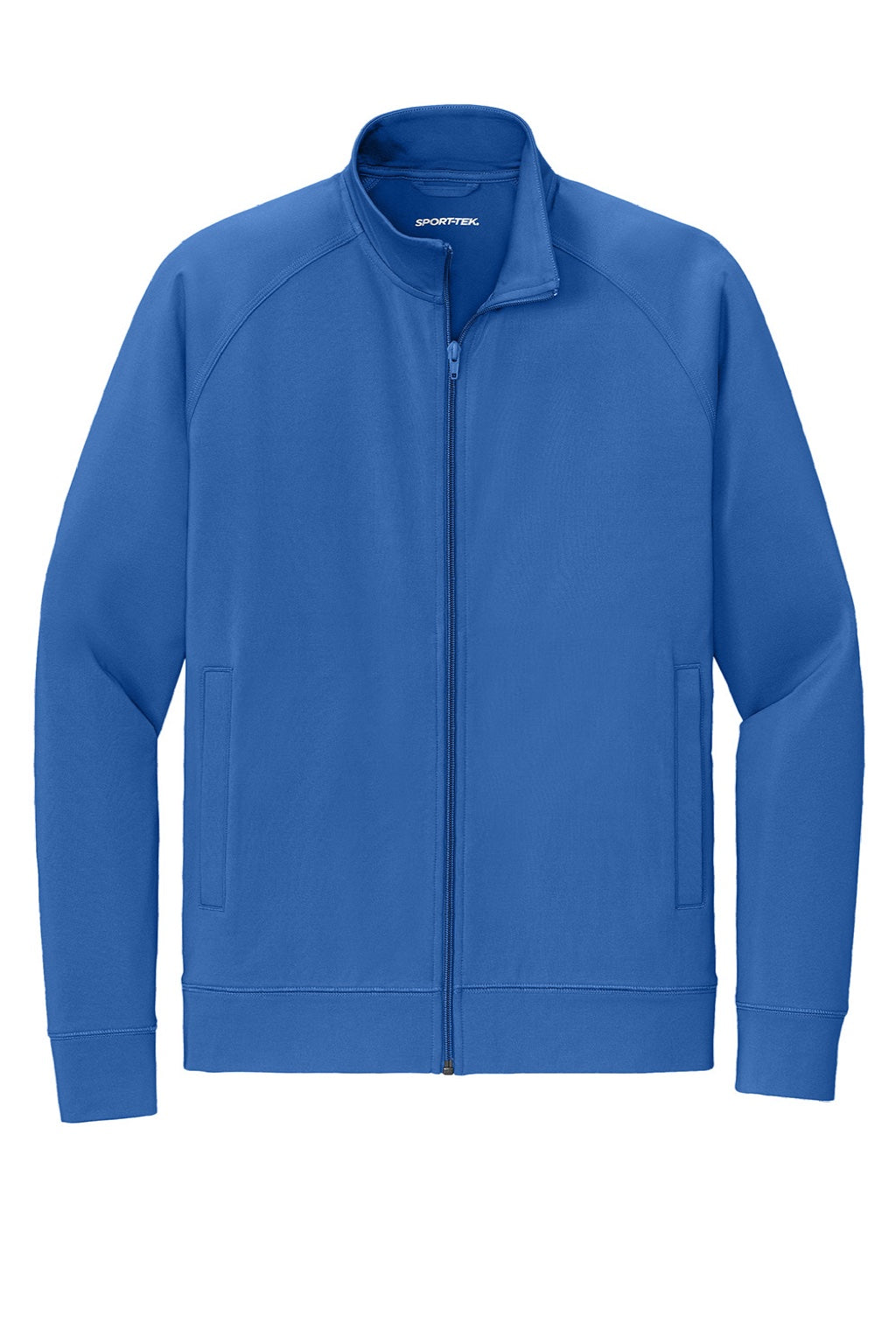Sport-Tek ST857 Mens Sport-Wick Moisture Wicking Full Zip Cadet Jacket True Royal Blue Flat Front