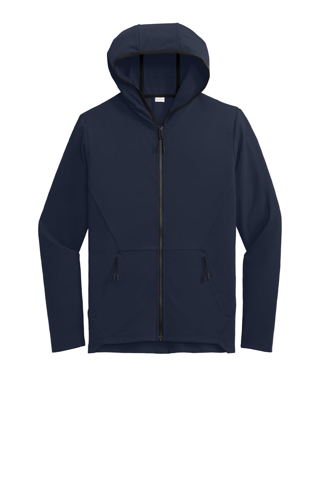 Sport-Tek ST870 Mens Circuit Full Zip Hooded Sweatshirt Hoodie w/ Pockets True Navy Blue Flat Front